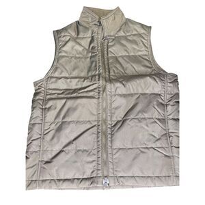 Banana Republic Men's Puffer Vest Beige S Nylon & Polyester‎ green